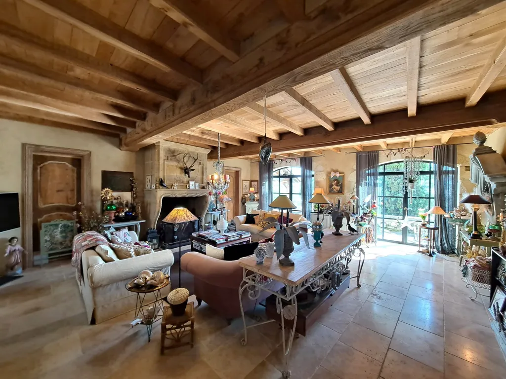 Séjour - Propriété en Pierre avec Maison d'Amis à Condom