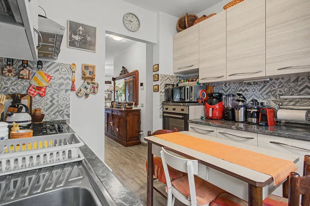 Kitchen - Rear-Accessed Apartment with Parking in Milan