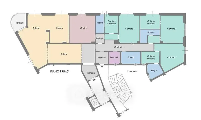 Plan - Versatile Apartment in Via Torlonia, Rome