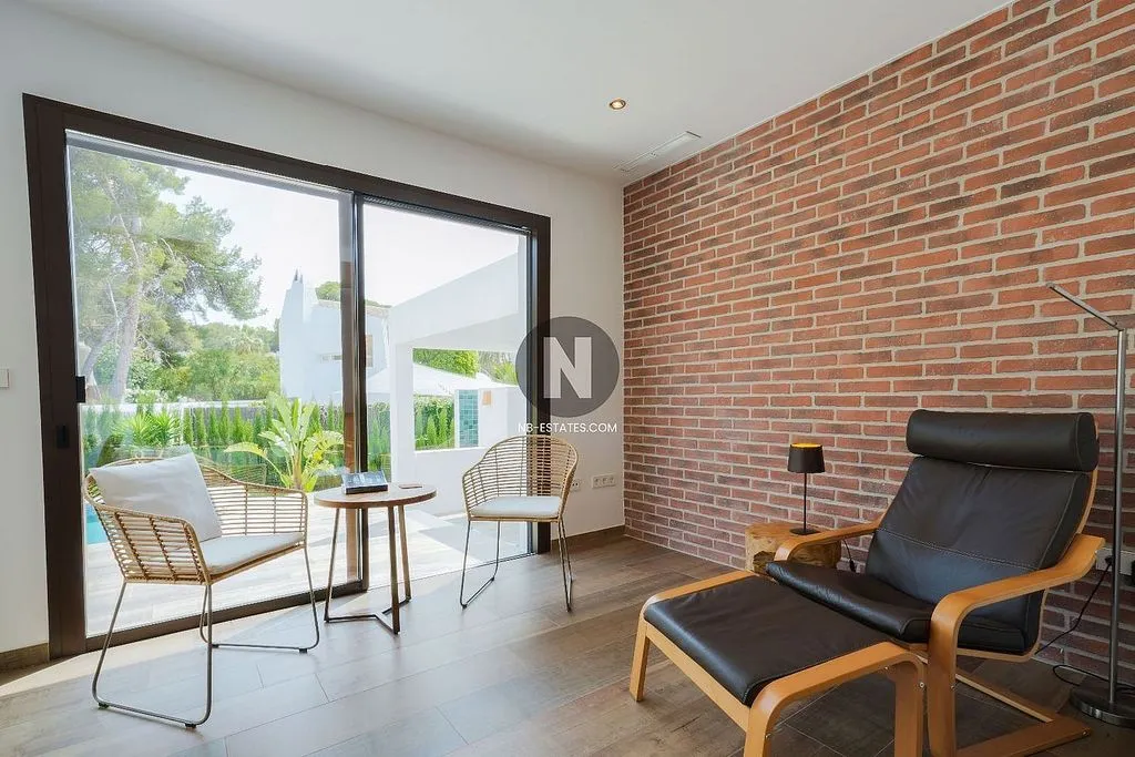 Living Room - Chalet with Pool and Sea View in Cap Martí