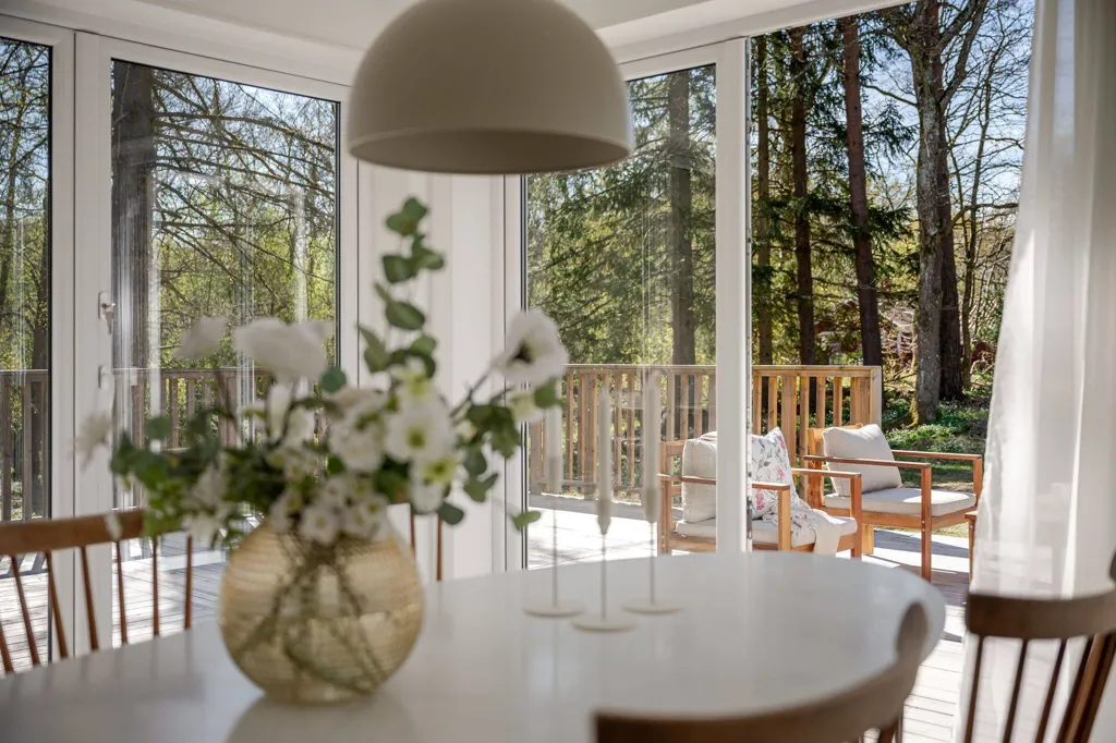 Söögituba - New Bungalow with Forest View in Hörby