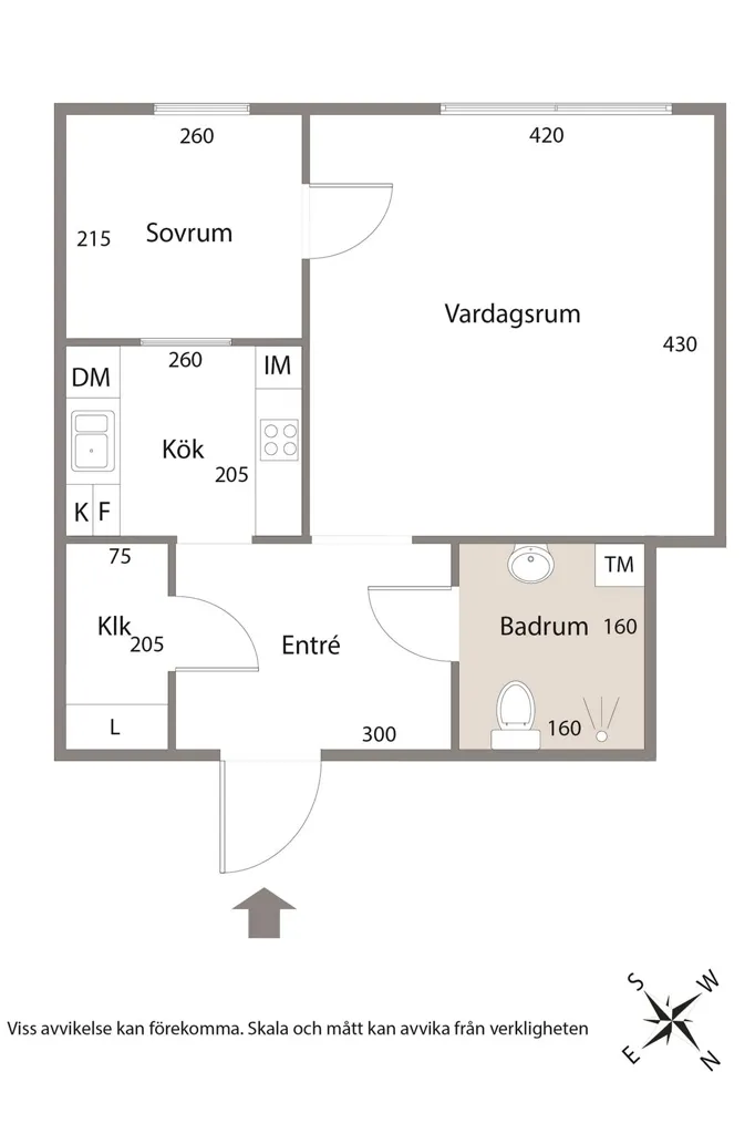 Plaan - Efficient 1.5-Room Apartment with Modern Design in Strängnäs