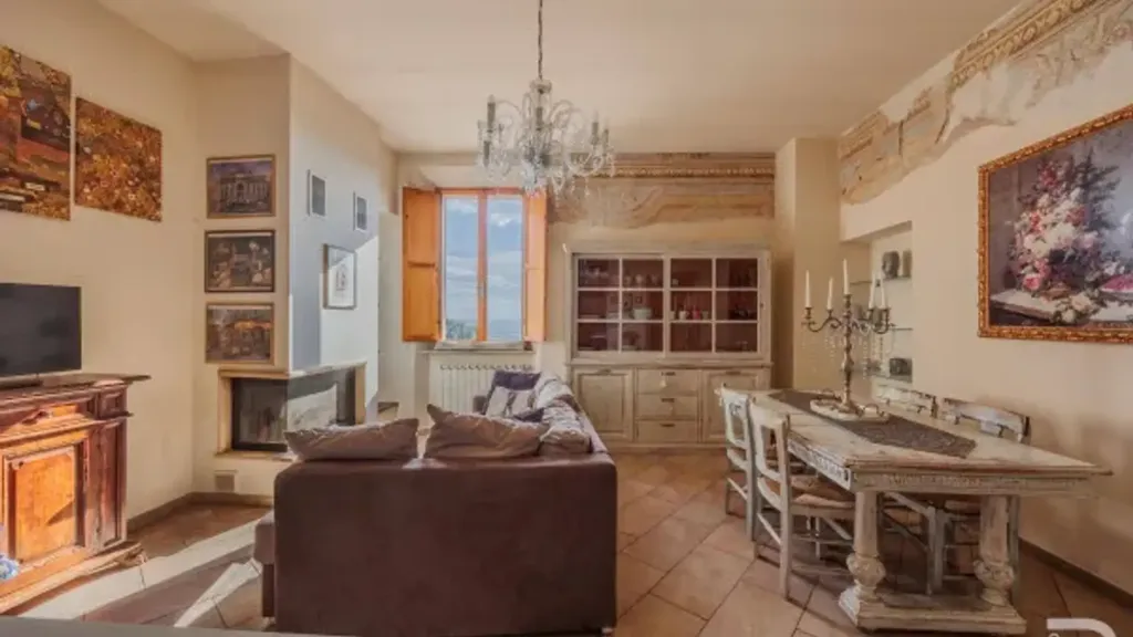Séjour - Attico with Terrace in Sinalunga