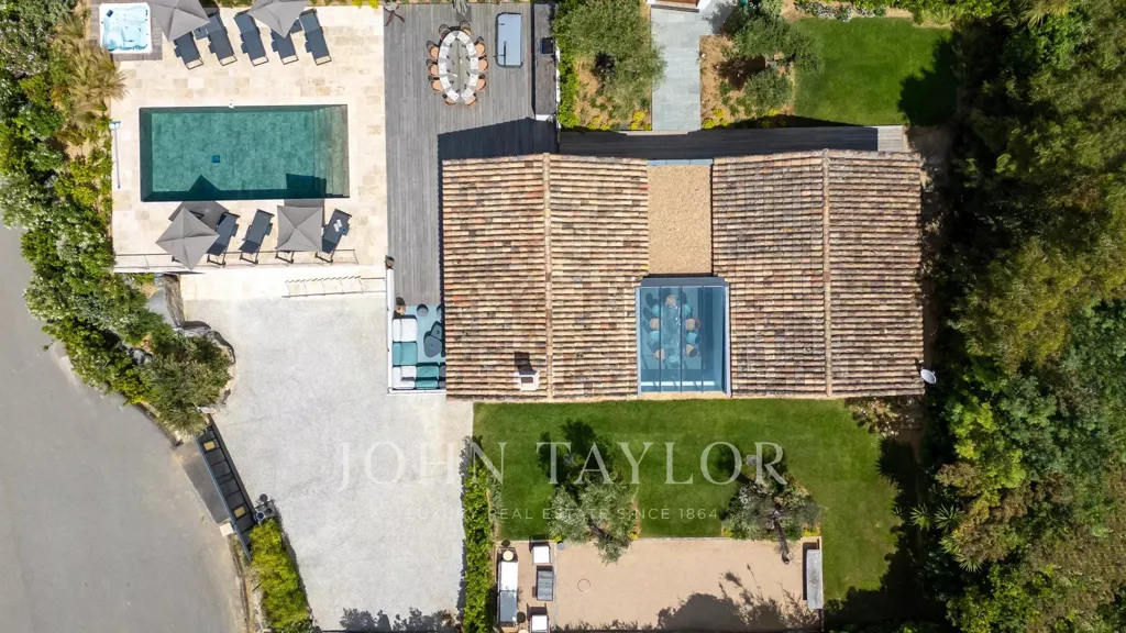 Vue aérienne - Villa avec Piscine et Vue Mer à La Croix-Valmer