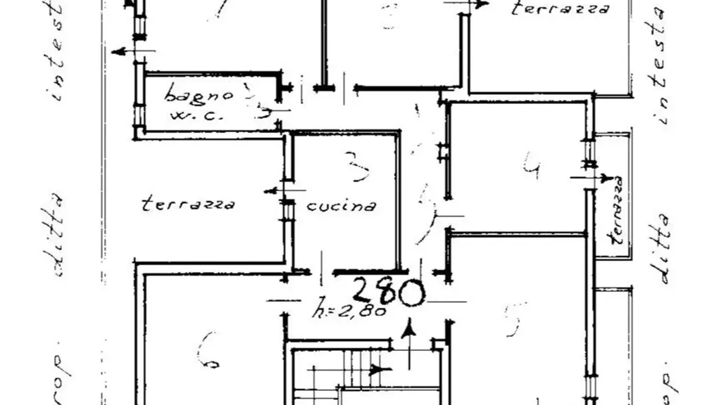 Plan - Villa with Terraces in Campi Bisenzio