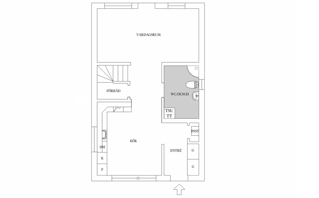Floor Plan - Apartment with Garden in Långarör
