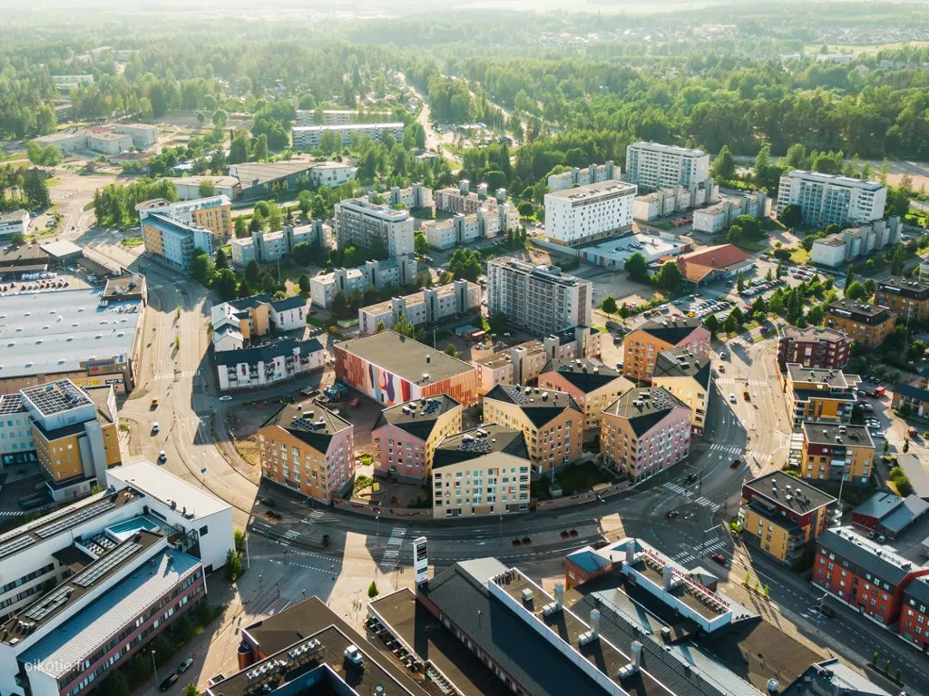 Aerial - Modern Flat with Balcony in Porvoo