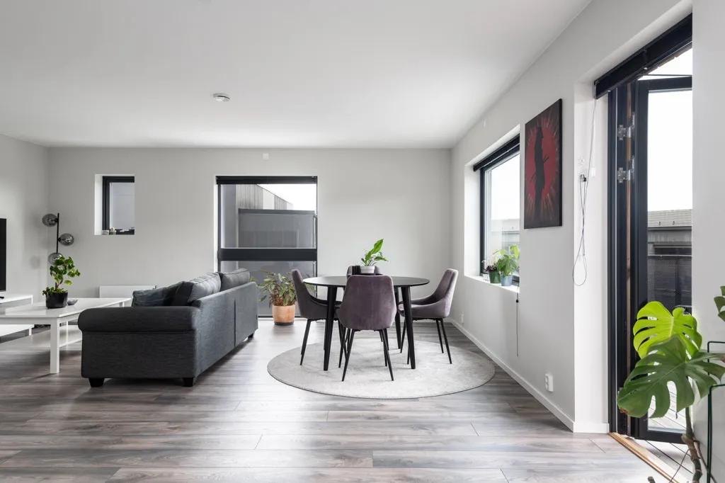 Séjour - Modern Flat with South Terrace in Hannestad