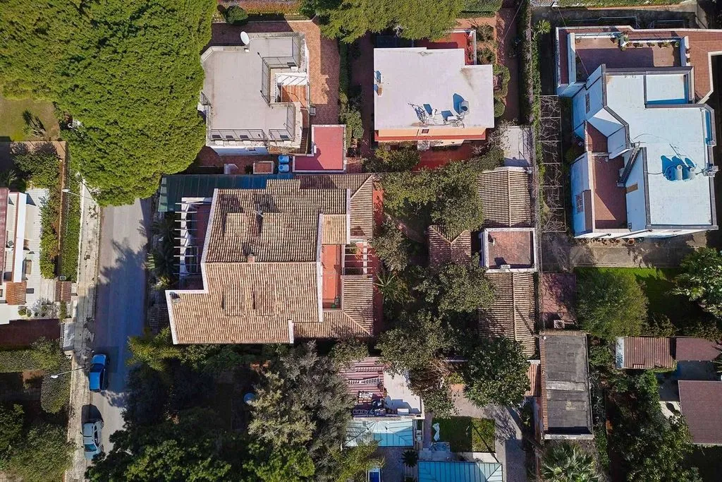 Vue aérienne - Luxury Villa with Garden in Palermo