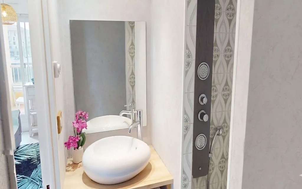 Salles de bain - Studio avec Vue Panoramique sur l'Océan à Capbreton