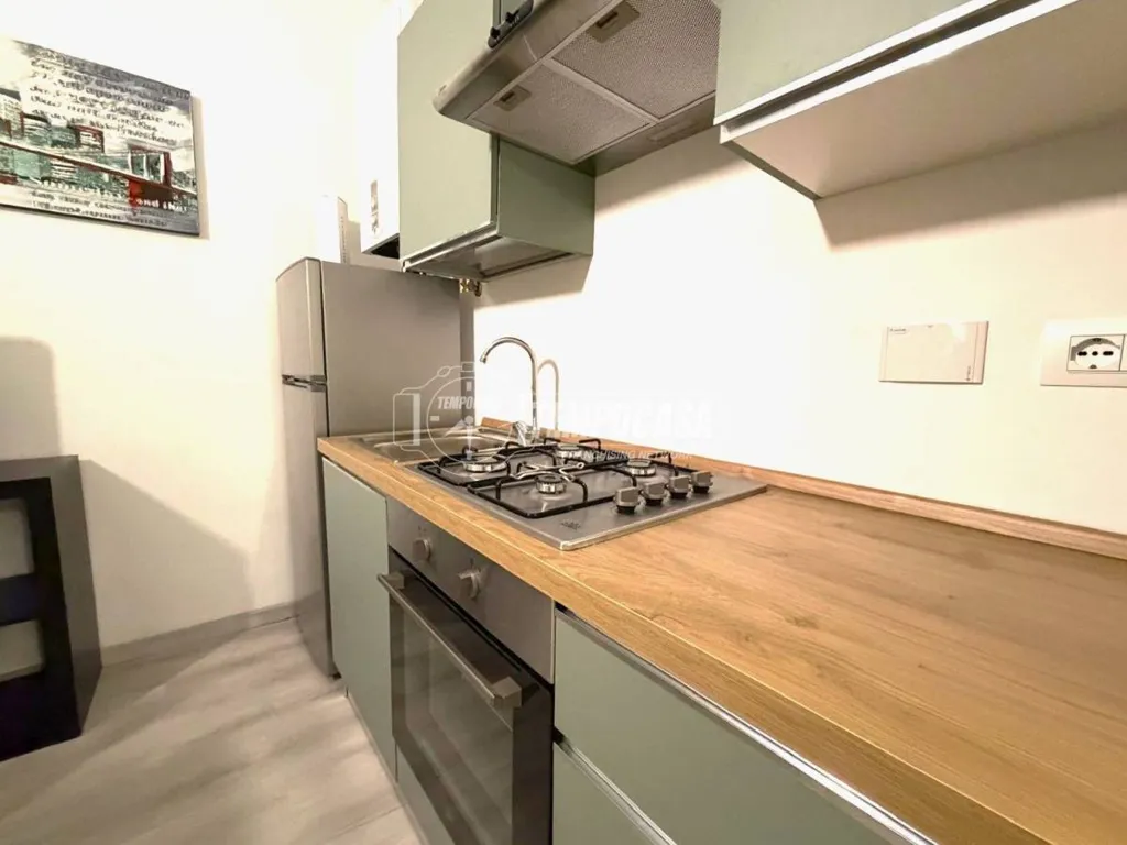 Cuisine - Rear-Facing Apartment with Garden Access in Turin