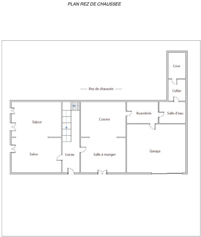 Planimetria - City House with Courtyard in Eyragues