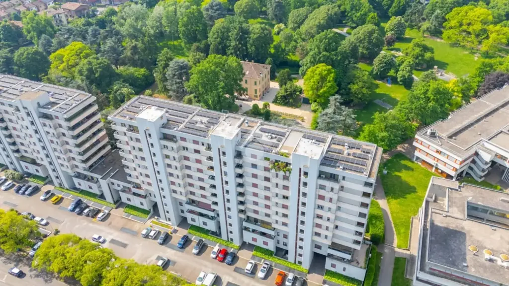 Aerial - Rusticated Apartment with Panoramic View in Reggio Emilia