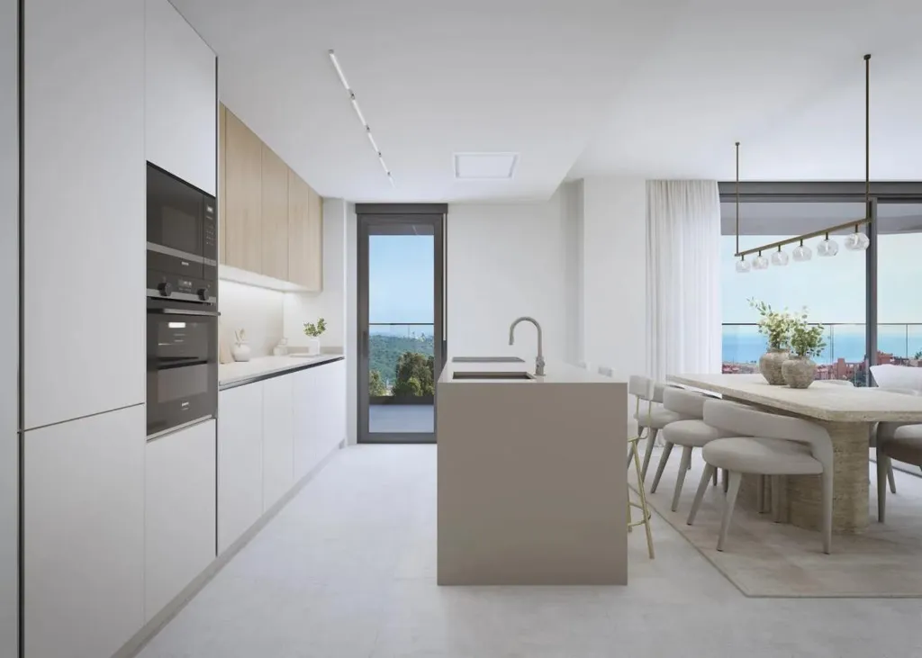 Köök - Penthouse with Sea View in Estepona