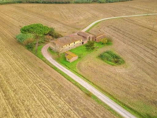 Vue aérienne - Rustic Farmhouse with Loggia in Montaione