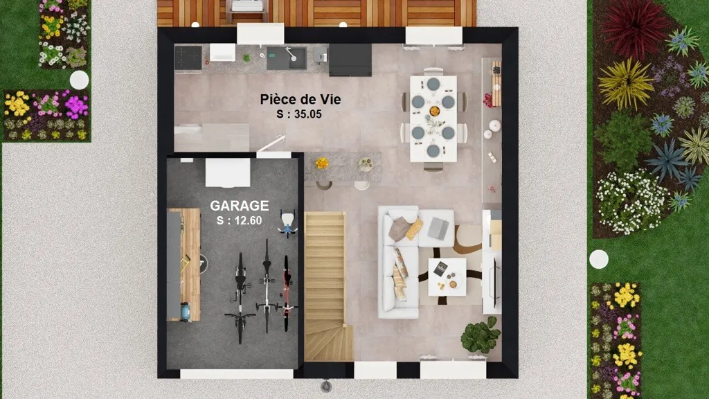 Plaan - New House with Garage in Azay-sur-Cher