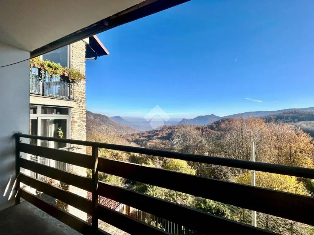 Balcony - Semi-detached House with Panoramic View in Condove