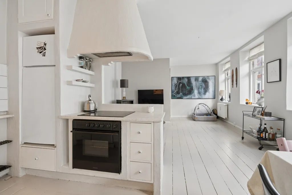 Köök - Apartment with Fireplace in Copenhagen