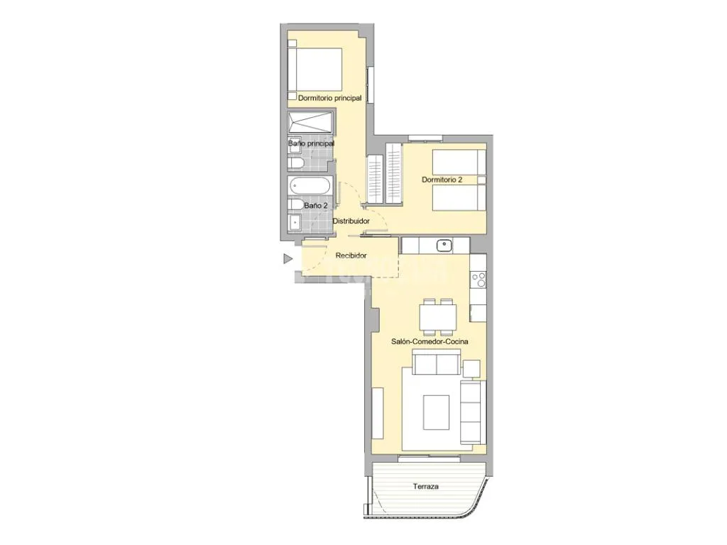 Plaan - New Flat with Terrace in Málaga