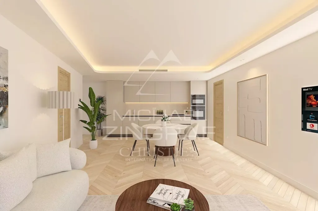 Séjour - Appartement Moderne avec Terrasse sur la Croisette