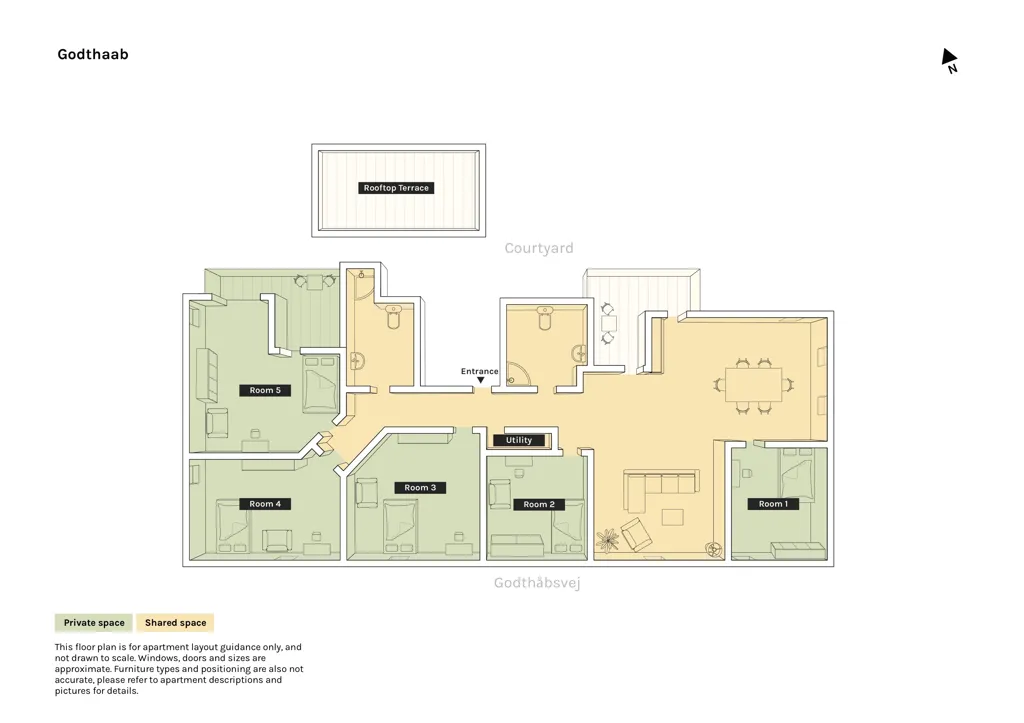 Plan - Apartment with Rooftop Terrace in Frederiksberg