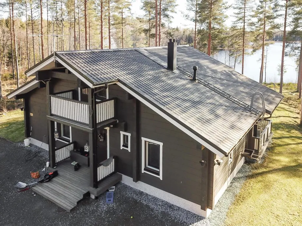 Vue aérienne - 2012 Pine House with Lakefront in Finland