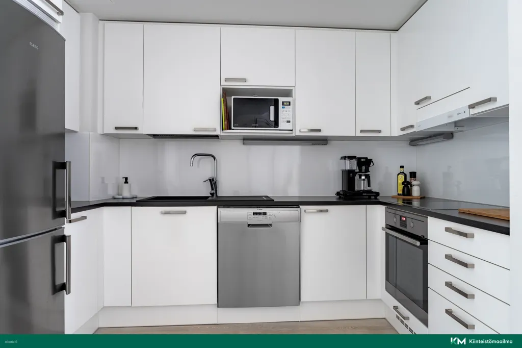 Kitchen - First Floor Apartment with Sauna in Vantaa