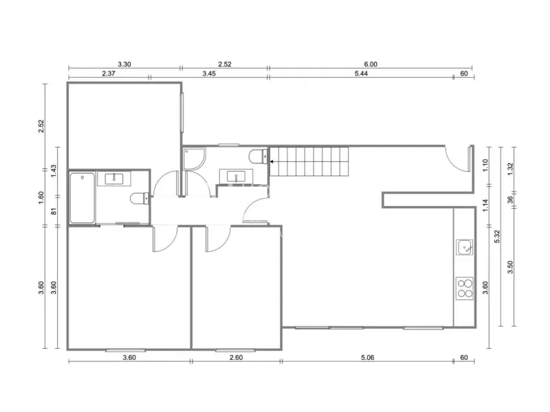 Plan - Reformed Duplex with Terrace in Gràcia, Sabadell