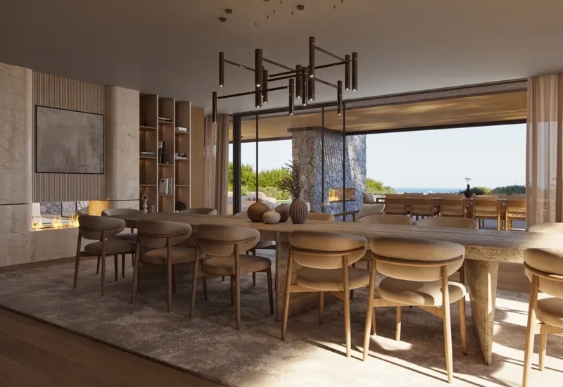 Salle à manger - Beachfront Villa with Golf Course View in Costa Navarino