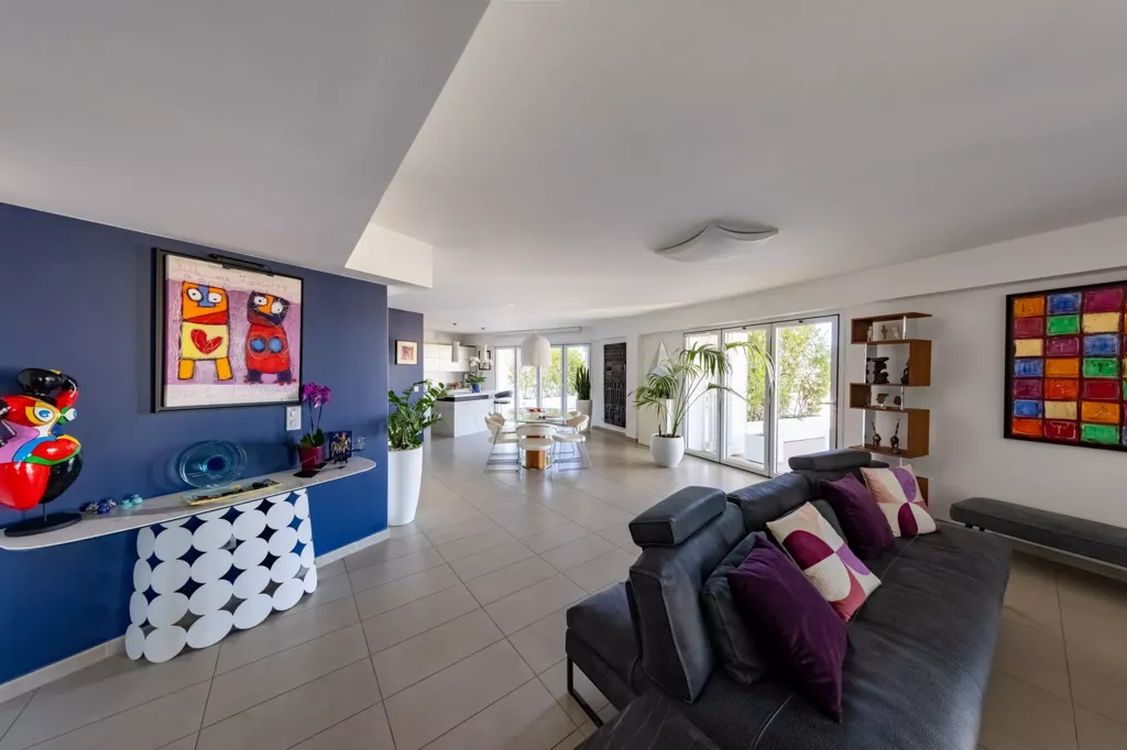 Séjour - Appartement Luxe avec Vue Panoramique à Montpellier