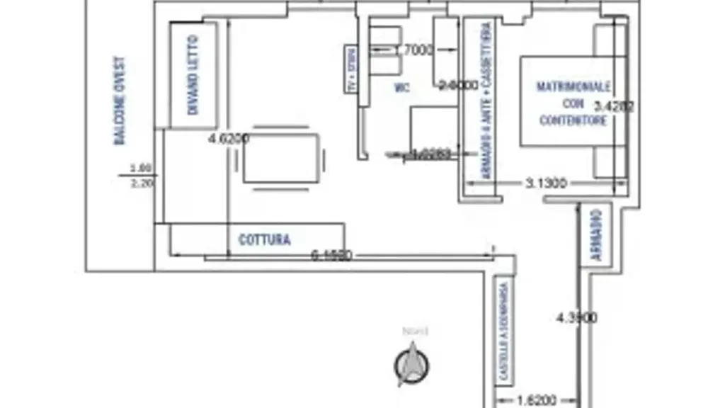 Plan - Rustic-Style Flat with Balcony in Aprica