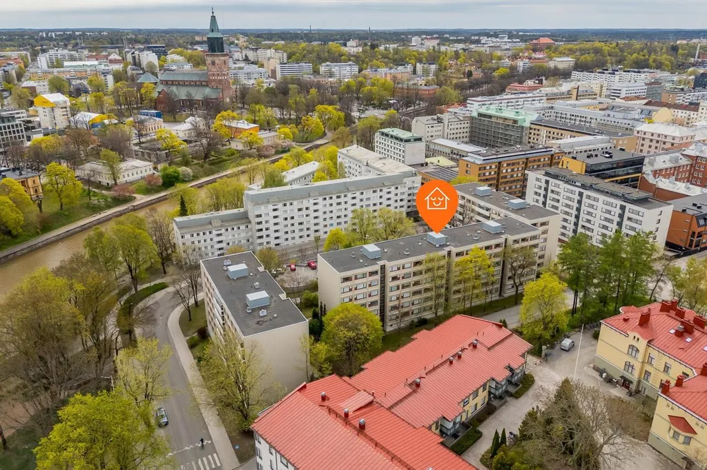 Vue aérienne - 70s Style Apartment with Balcony in Turku Centre