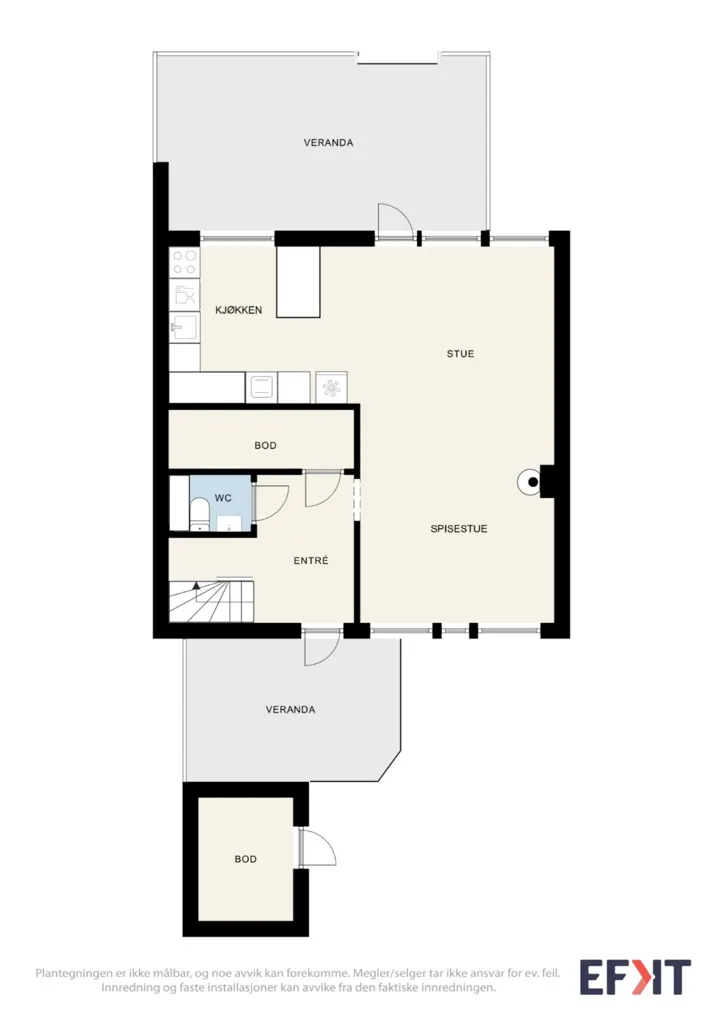 Plan - Modernised Terraced House with Mjøsa View in Gjøvik