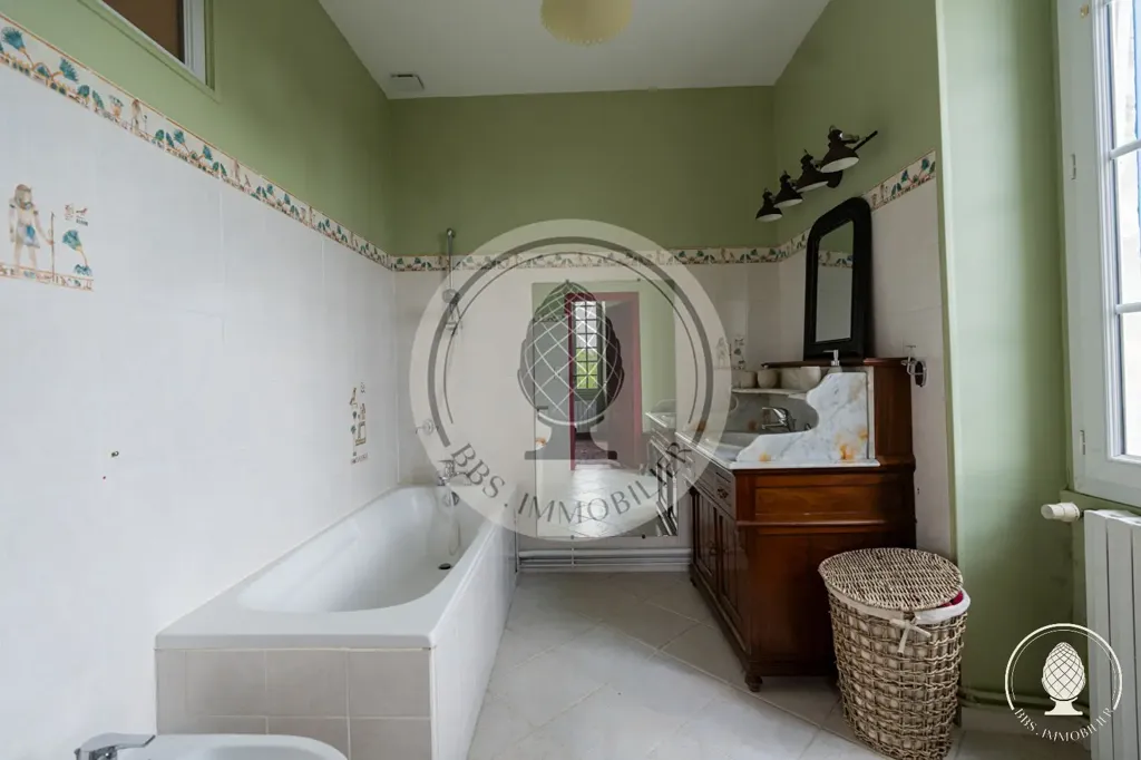 Salles de bain - Longère Charentaise avec Piscine à Vouhé
