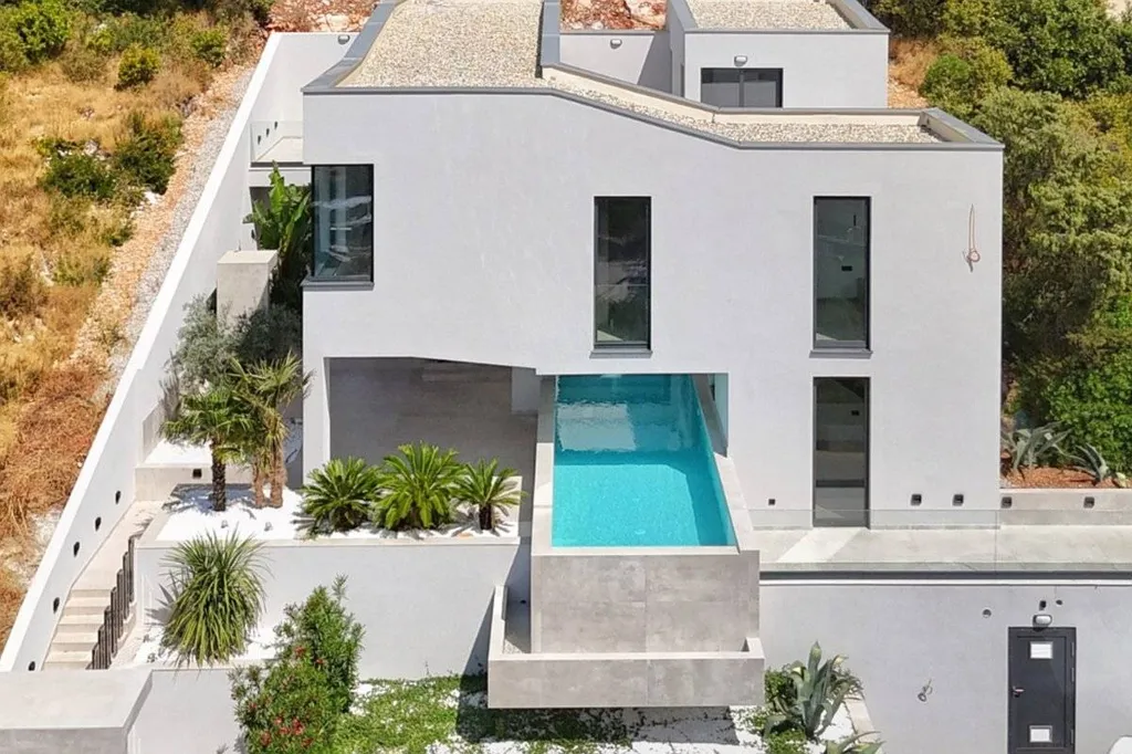 Õhuvaade - Modern Villa with Infinity Pool in Smokvica