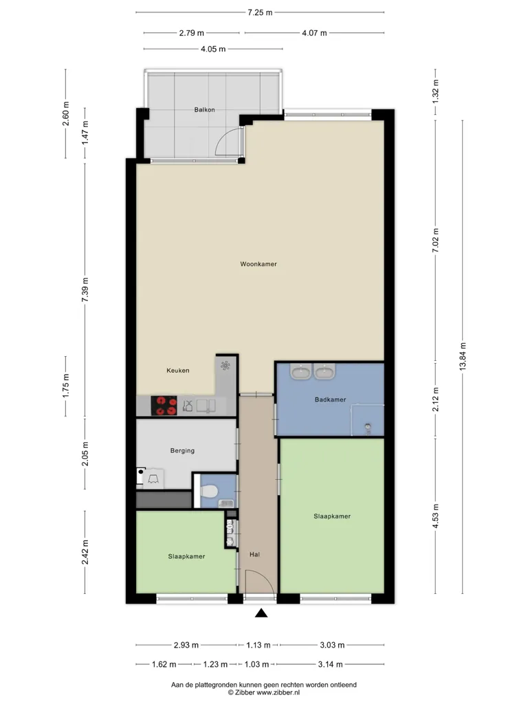 Plaan - Galerie Flat with Balcony in Stad van de Zon
