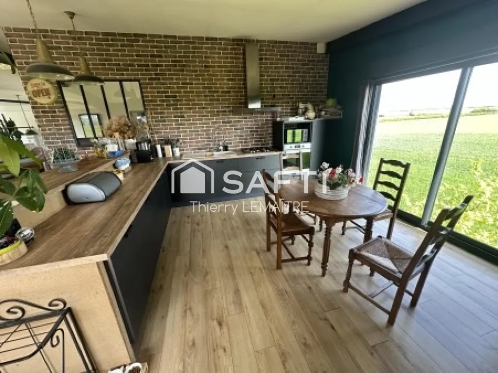 Köök - Loft with Sea View in Audembert