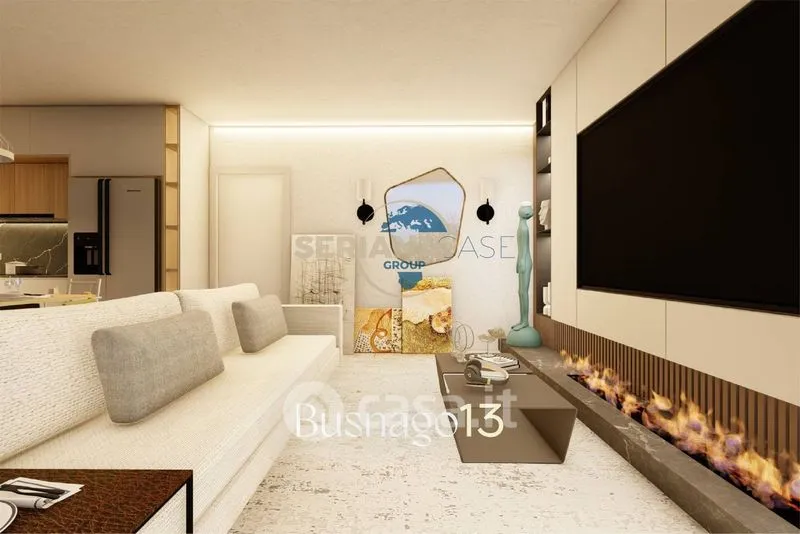 Soggiorno - Apartment with Private Garden in Cornate d'Adda
