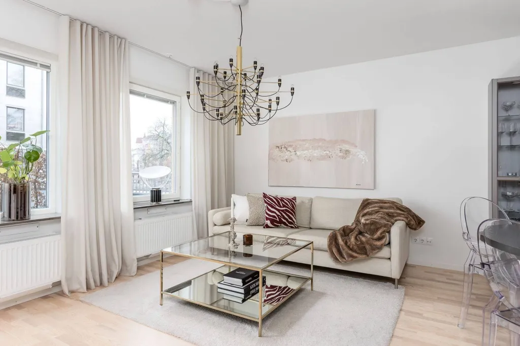 Séjour - Two-Bedroom Flat with Garden View in Tannefors
