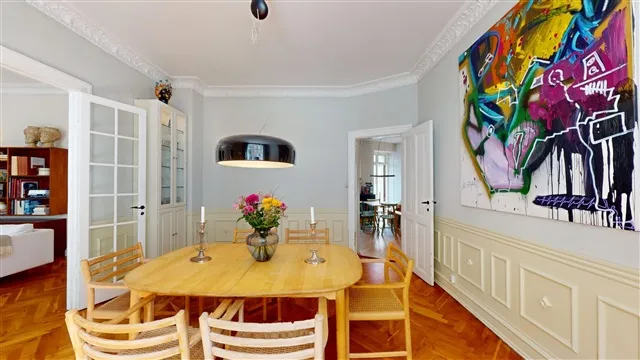 Söögituba - Spacious Apartment with Courtyard in Frederiksberg C