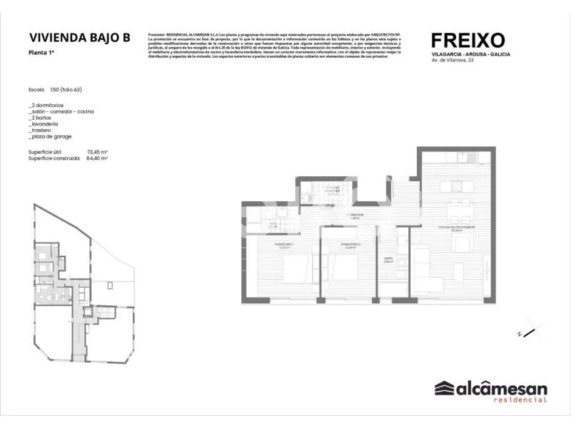 New Flat with Terrace in Vilagarcía de Arousa