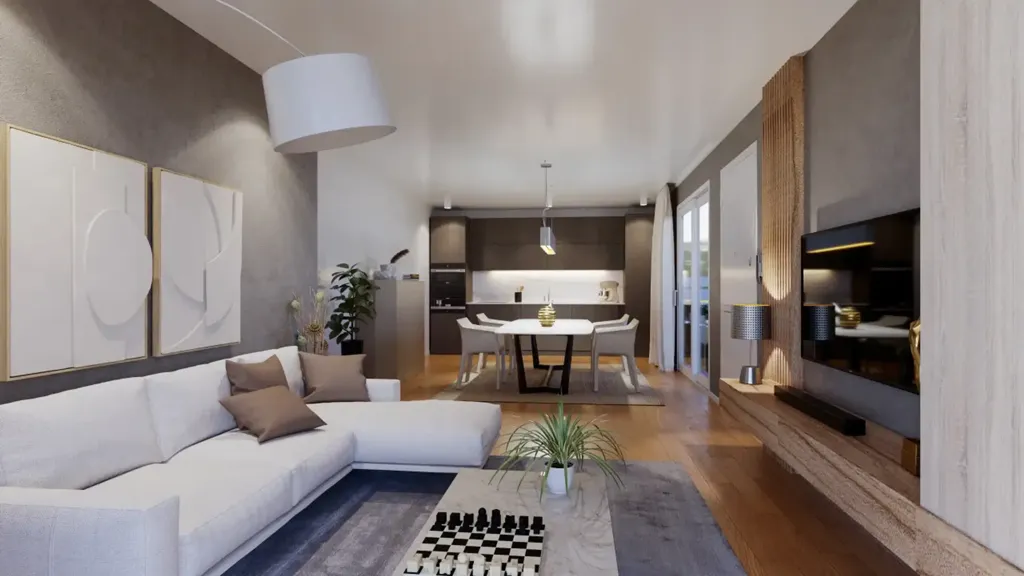 Séjour - First-Floor Apartment with Terrace in Teolo