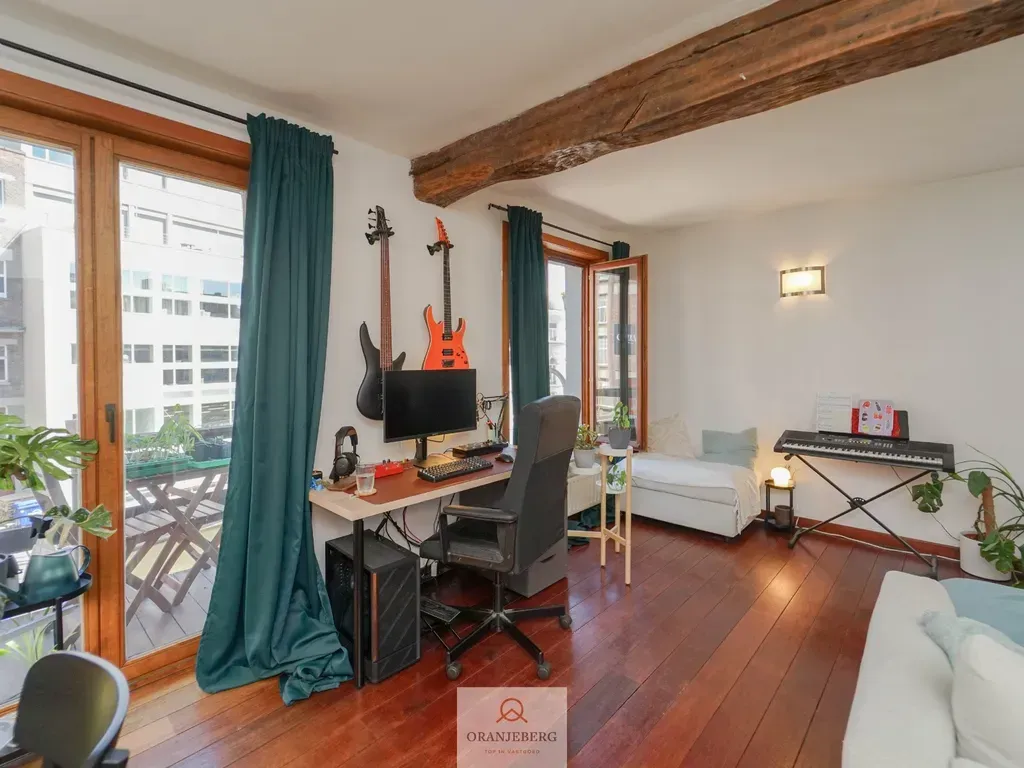 Séjour - Appartement avec Terrasse et Vue sur la Leie à Gand