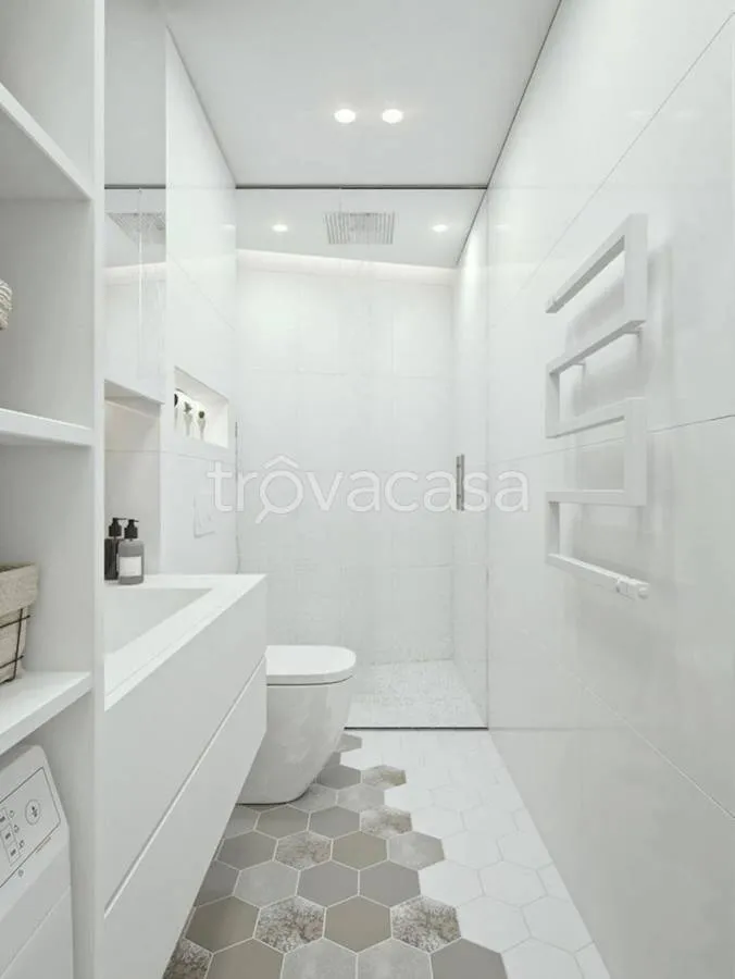 Bathrooms - Modern Penthouse with Terrace in Legnaro