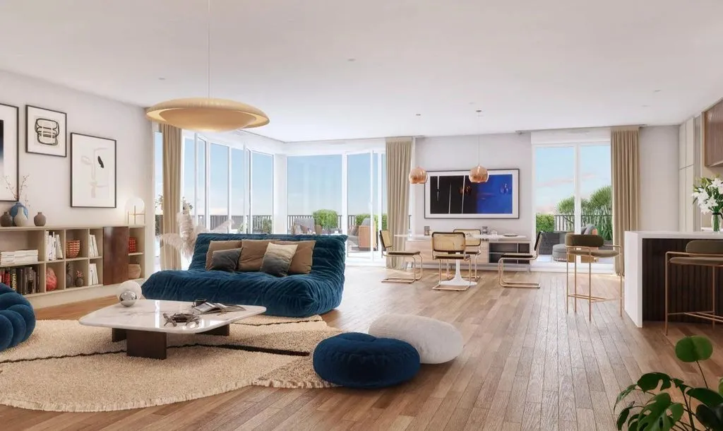 Séjour - Appartement Luxe avec Terrasse à Bagnolet