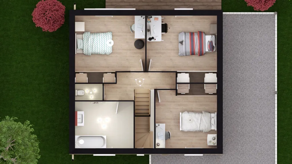Plan - Maison Neuve avec Terrain à Mery-sur-Oise