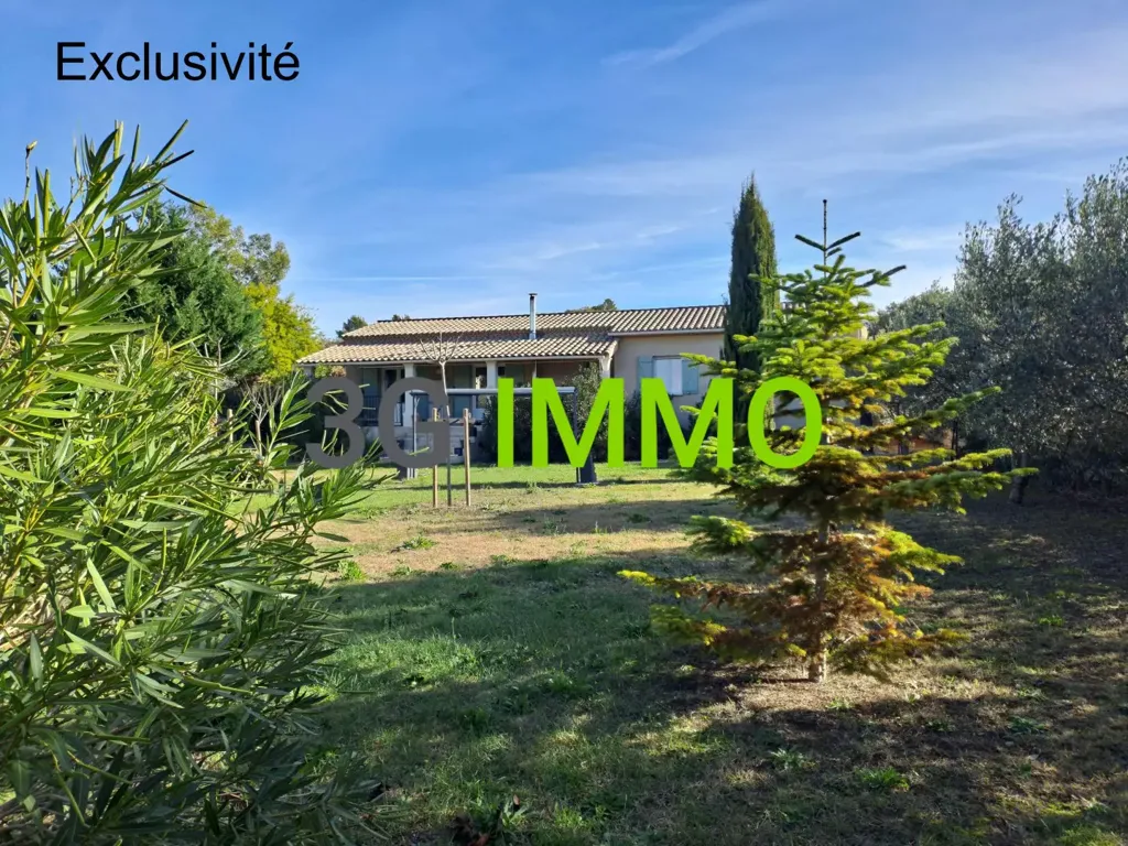 Jardin - Villa de Plain-Pied avec Vue Dégagée près d'Uzès