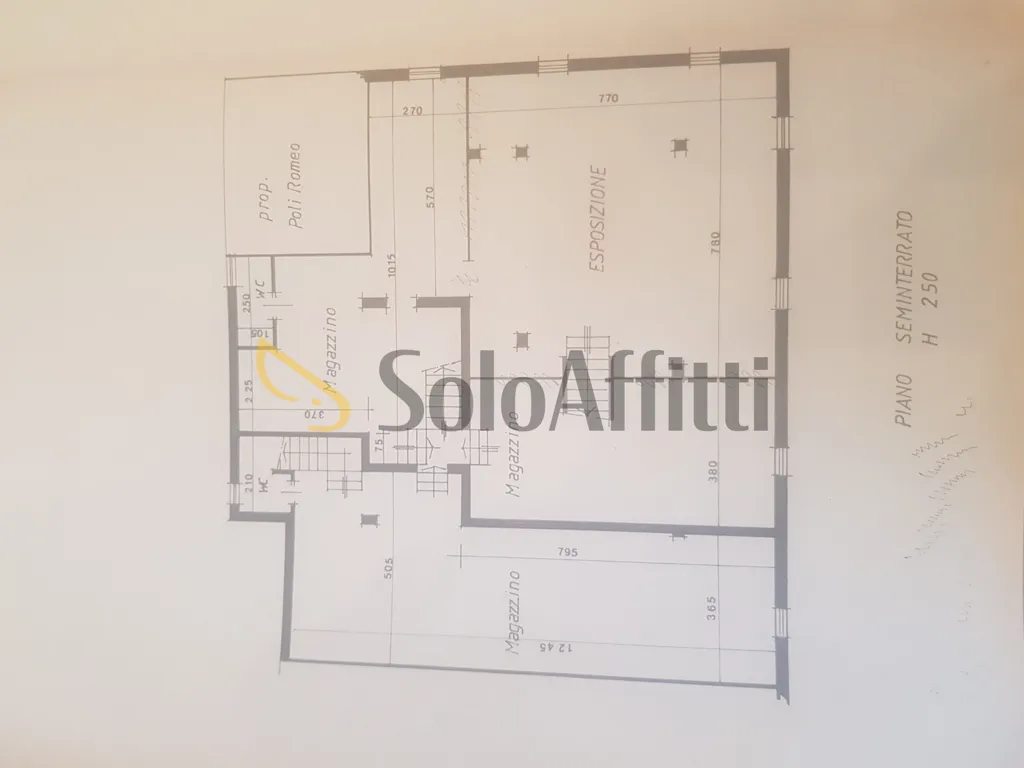 Plan - Commercial Property with Five Windows in Castiglioncello