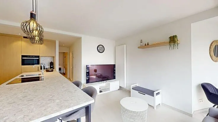Köök - Renovated 1-Bed Flat with Sea View in Heist
