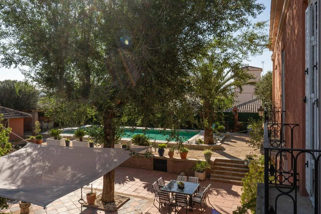 Aerial - Historic Palatial House with Pool in Ogíjares